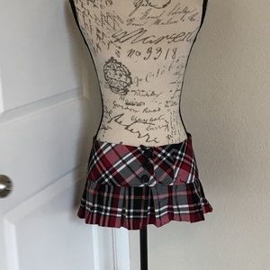 Plaid Tartan school girl skirt XS